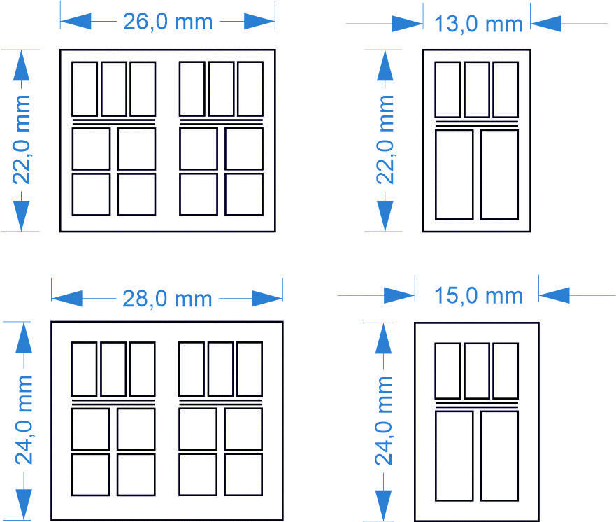 Die Modellbahnwerkstatt 6433 - H0 - Fenstersatz, weiß - Set 3